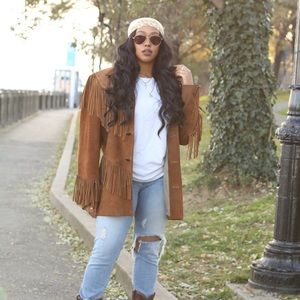 Vintage Suede Fringe Jacket